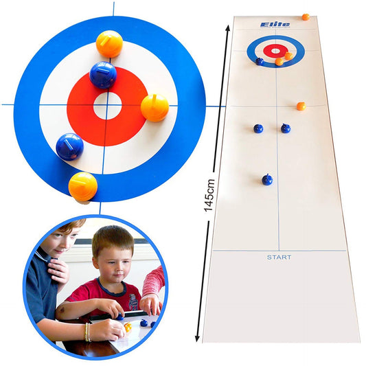 Mini Curling Spiel für Zuhause – Spaßiges Geschicklichkeitsspiel für die ganze Familie