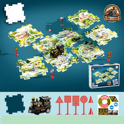 Weihnachtszauber – Puzzle-Eisenbahn Spielset für Kinder