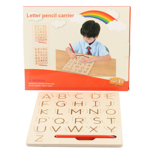 Holz Lernboard mit Rillen für Kinder – Kalligrafie Übung & Frühe Bildungsspiel für Kindergarten
