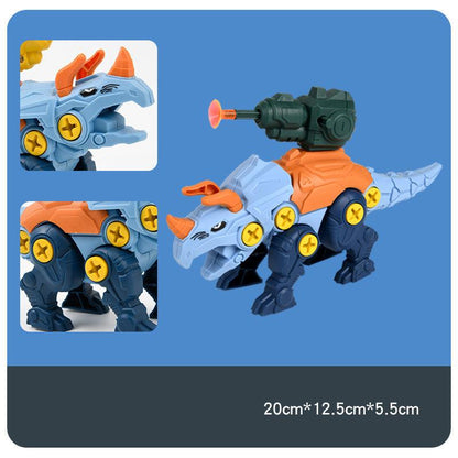 Dinosaurier Schraubenset mit Saugnapf Kanone
