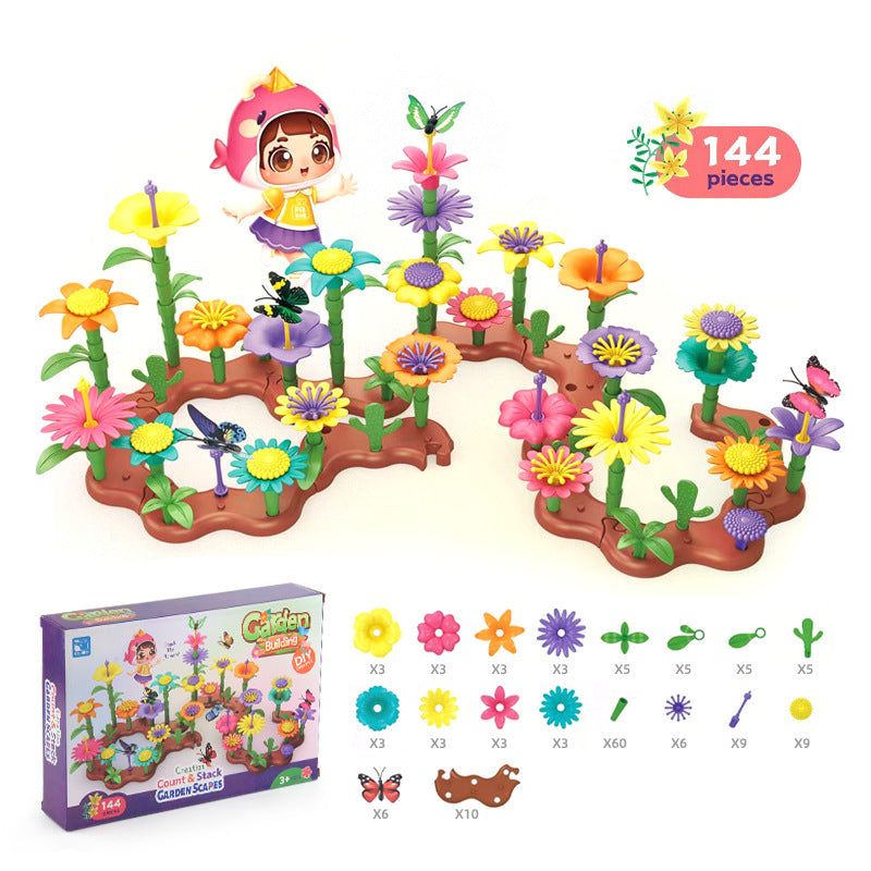 Bunte Blumen Bausteine für Kinder