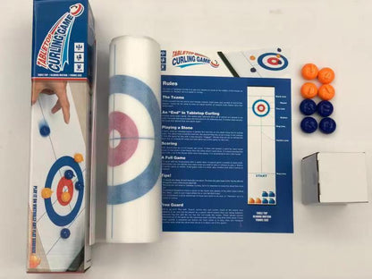 Mini Curling Spiel für Zuhause – Spaßiges Geschicklichkeitsspiel für die ganze Familie