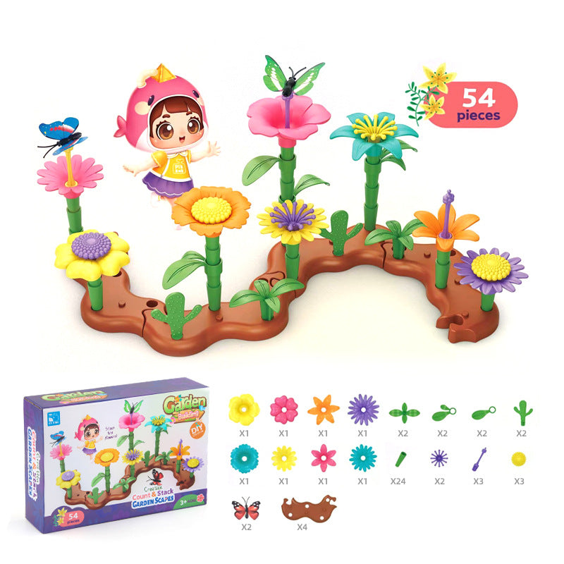 Bunte Blumen Bausteine für Kinder