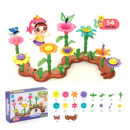 Bunte Blumen Bausteine für Kinder