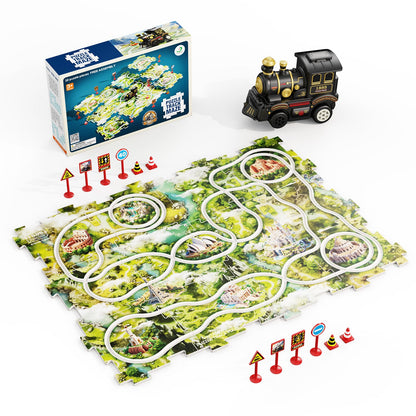 Weihnachtszauber – Puzzle-Eisenbahn Spielset für Kinder
