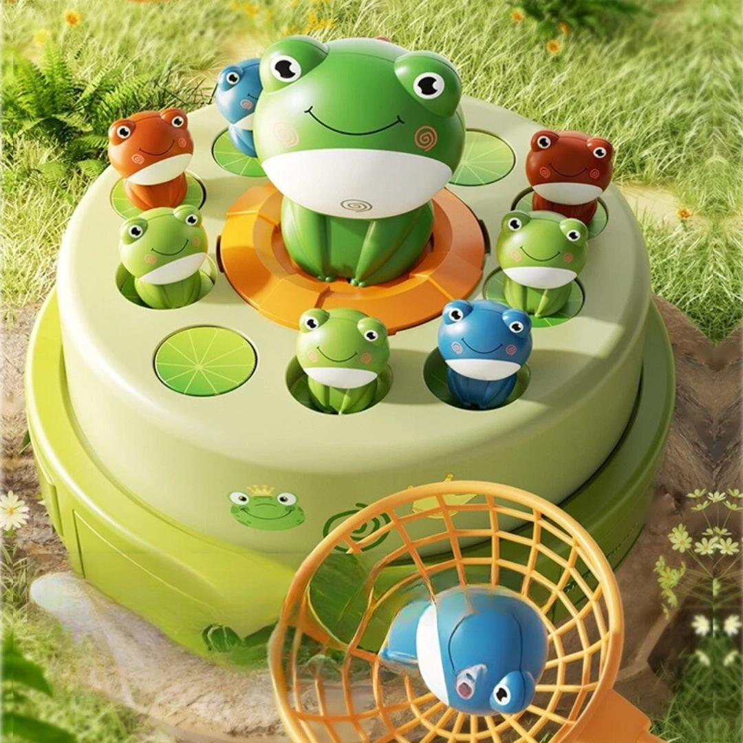 Spaßiger Frosch-Jagd – Musik- und Fangspiel für Kinder