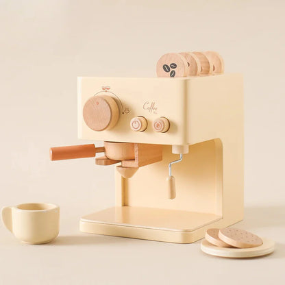 Kleine Barista – Holz Espressomaschinen-Set für Kinder zum Kaffeekochen