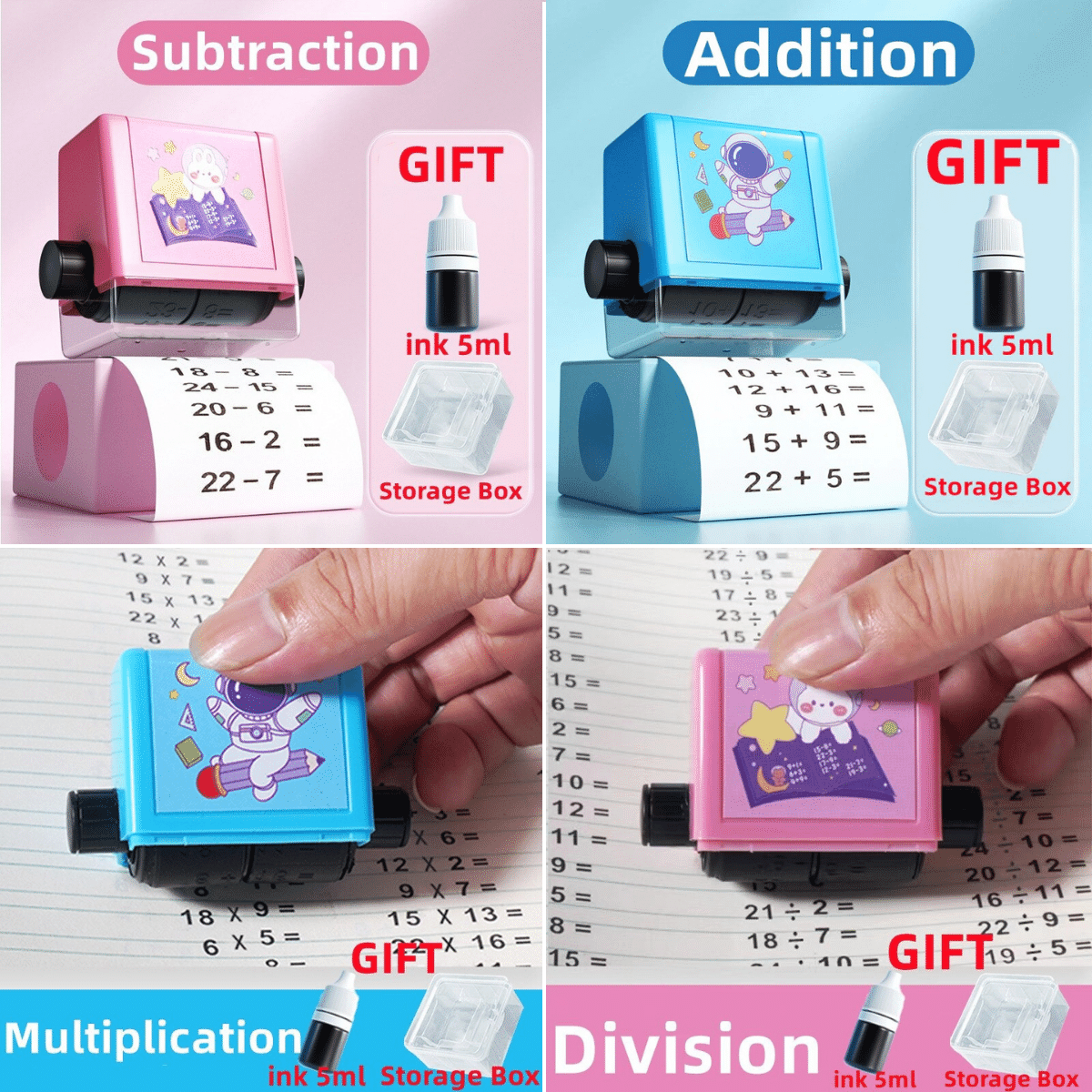 Mathematik-Übungsstempel für Kinder – Spaß beim Lernen