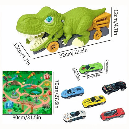 Abenteuerliche Dino-Fahrt – Urzeit-Dinosaurier-Spielzeugauto