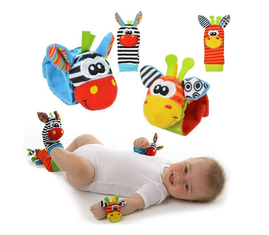 Sensorische Plüschsocken und Armband für Babys