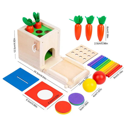 5in1 Montessori Lernspielzeug Set aus Holz