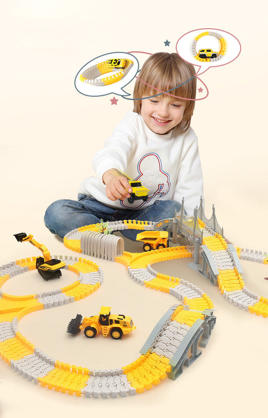 Baustellen-Abenteuer – Flexibles Rennstrecken-Set für Kinder