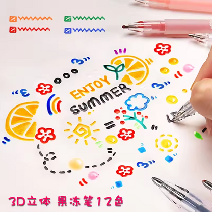 Buntes Gelstift-Set für kreative 3D-Malerei und Kunstprojekte