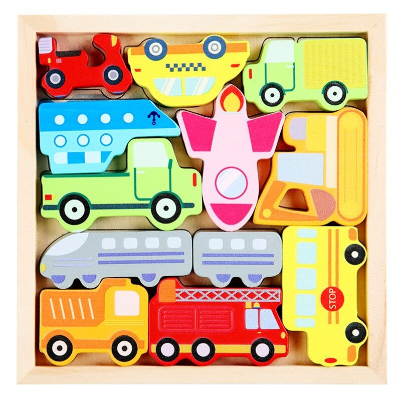Kreatives Holzpuzzle Set – 2+1 GRATIS