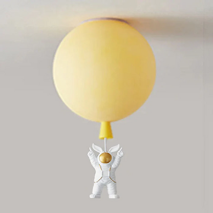 Moderne Mond- und Astronauten LED-Deckenleuchte für Kinderzimmer – Stimmungsvolle Raumbeleuchtung