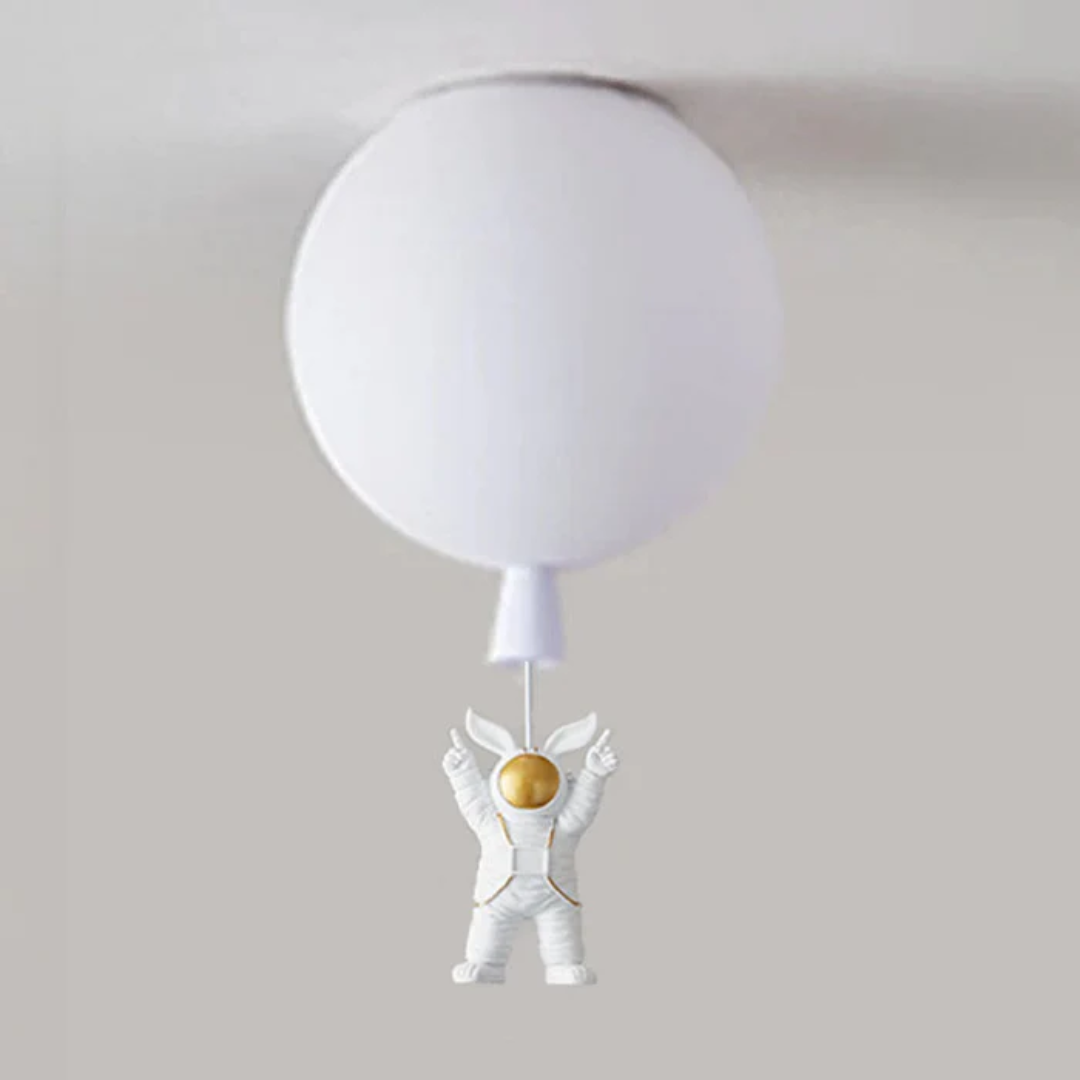 Moderne Mond- und Astronauten LED-Deckenleuchte für Kinderzimmer – Stimmungsvolle Raumbeleuchtung
