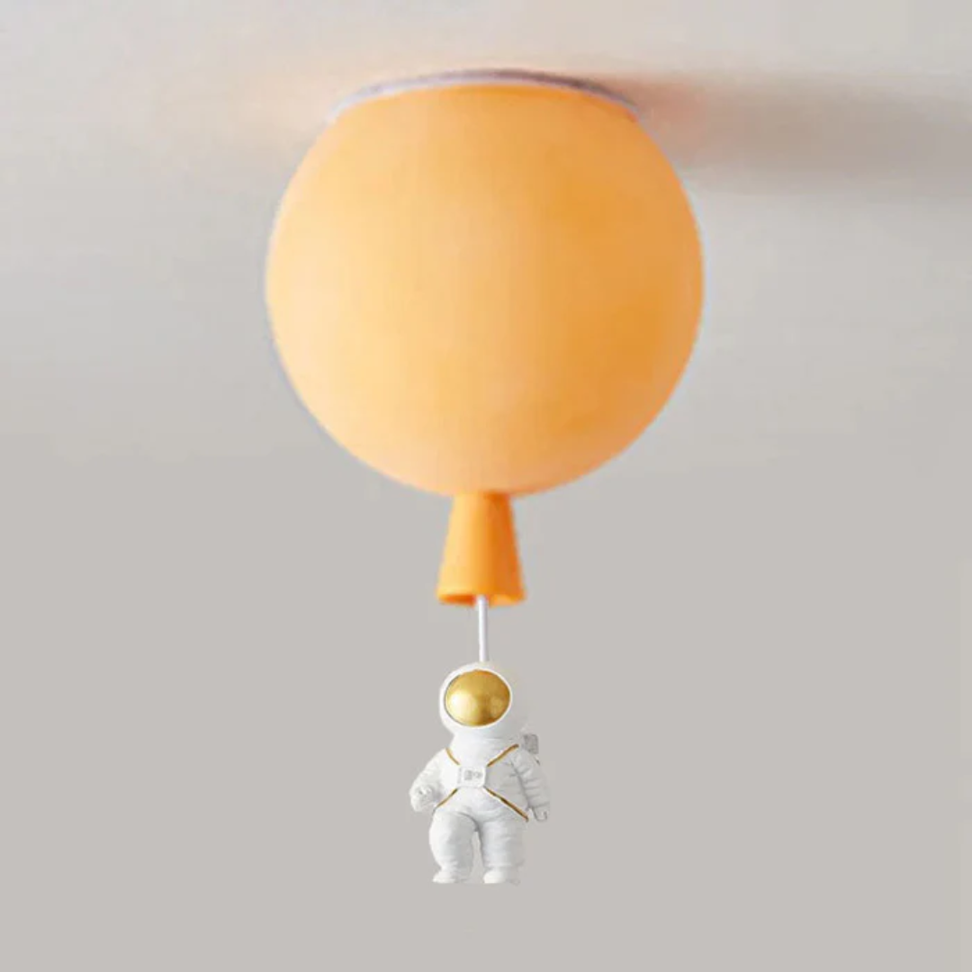 Moderne Mond- und Astronauten LED-Deckenleuchte für Kinderzimmer – Stimmungsvolle Raumbeleuchtung