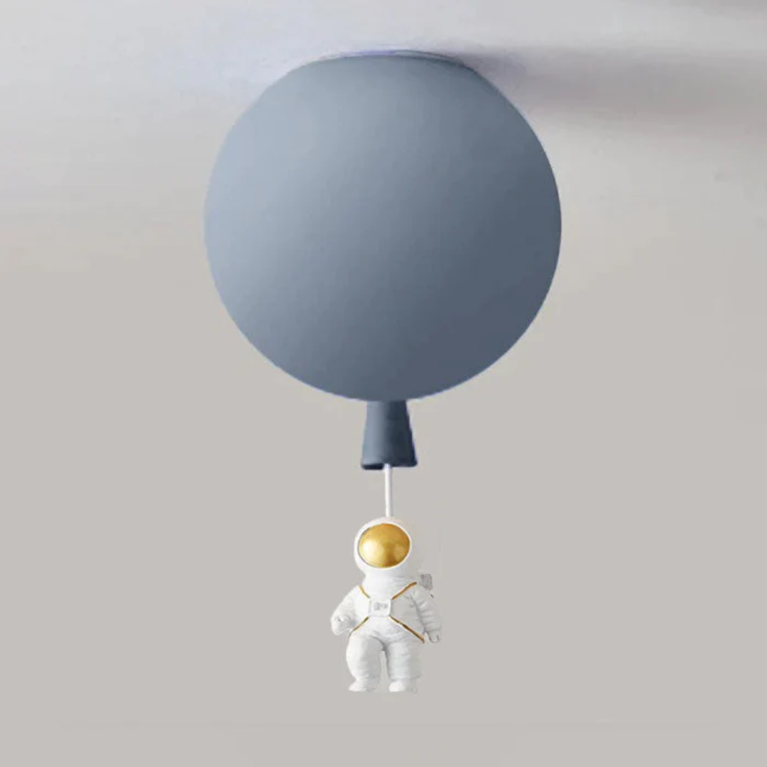 Moderne Mond- und Astronauten LED-Deckenleuchte für Kinderzimmer – Stimmungsvolle Raumbeleuchtung