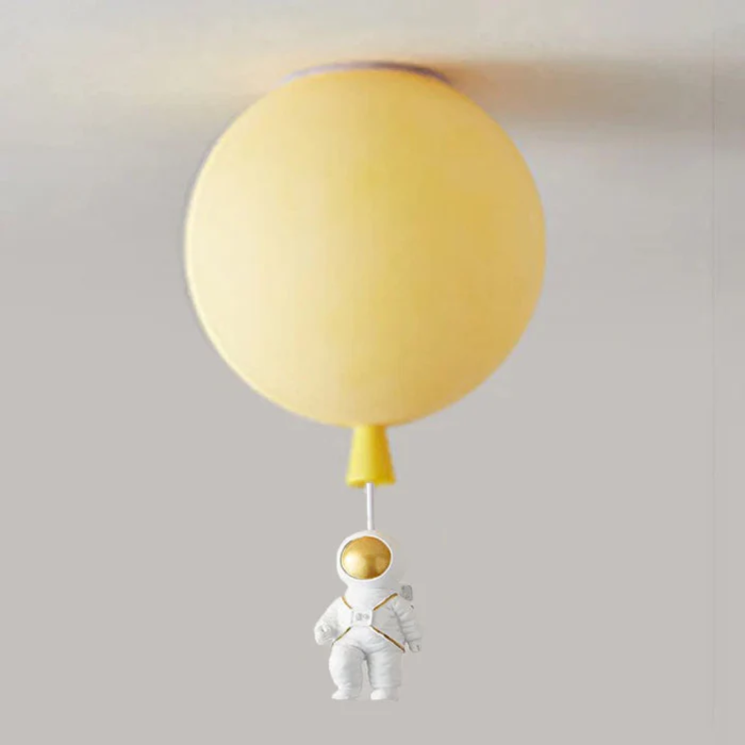 Moderne Mond- und Astronauten LED-Deckenleuchte für Kinderzimmer – Stimmungsvolle Raumbeleuchtung