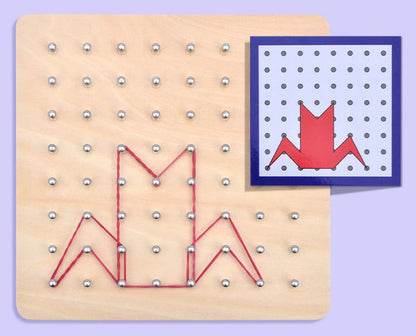 Geometrische Stecktafel – Entdecke Formen und Muster