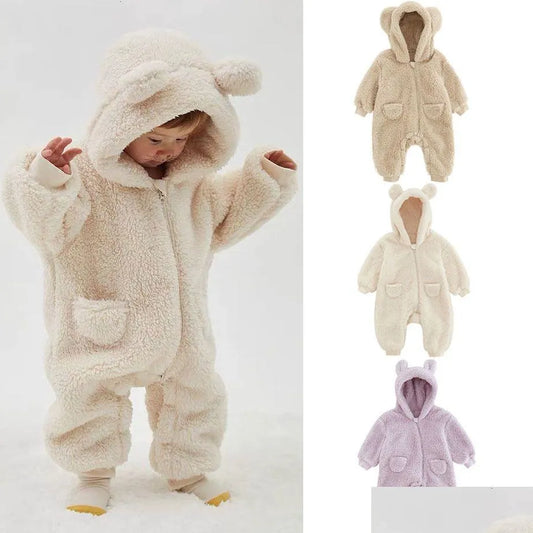 Kuscheliger Baby-Fleece-Overall mit Tierdesign