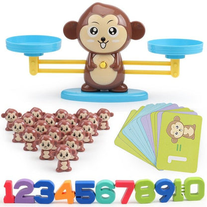 Spaßiges Mathematikspiel mit der Affenwaage – Lernspielzeug für Kinder