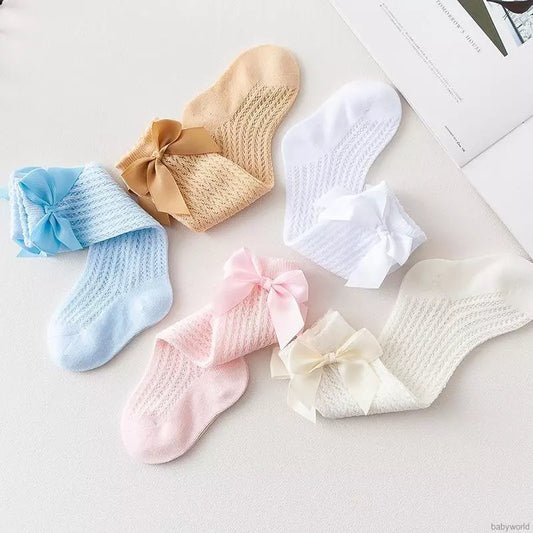 Baumwoll-Babysocken mit Niedlicher Schleife – Bequem und Stylisch für Kleine Füße