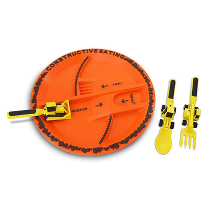 Bulldozer Kindergeschirr Set – Für kleine Bauherren