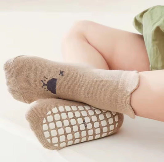 3er-Pack Anti-Rutsch Babysocken mit Gummigriffen
