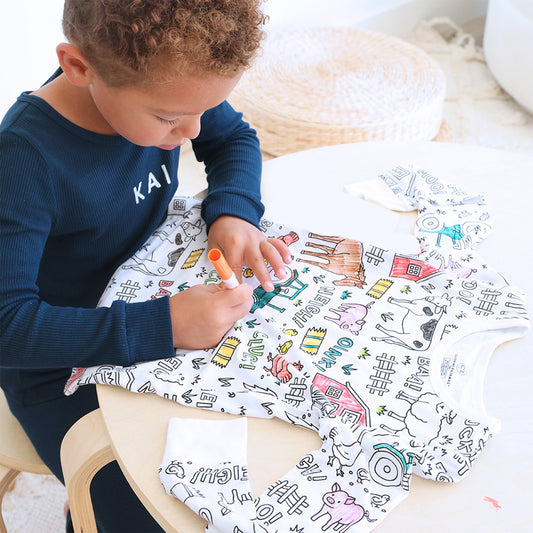 DIY Kinder Pyjama zum Ausmalen – Kreativer Spaß für Kinder
