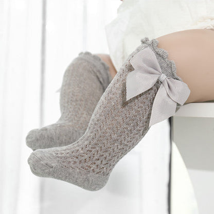 Baumwoll-Babysocken mit Niedlicher Schleife – Bequem und Stylisch für Kleine Füße