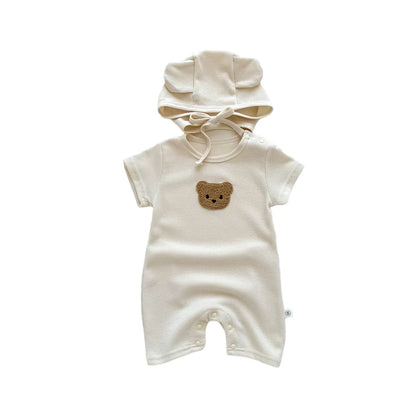 Niedlicher Baby-Jumpsuit – Kuscheliger Baumwollanzug mit süßem Bären-Design