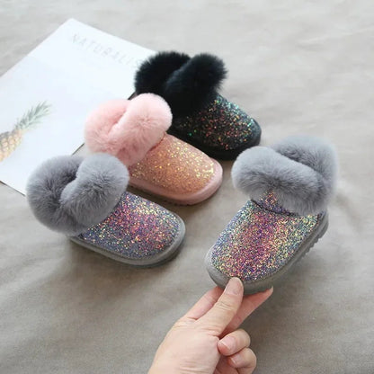 Kuschelige Glitzer-Winterstiefel für Kinder – Warme und Stylische Begleiter