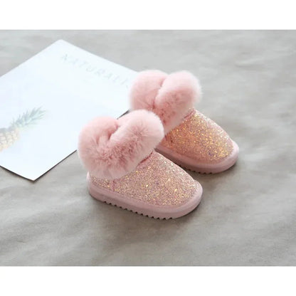 Kuschelige Glitzer-Winterstiefel für Kinder – Warme und Stylische Begleiter
