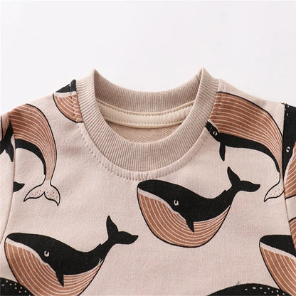 Kuscheliger Herbst-Sweater – Kinder-Pullover mit süßem Wal-Muster