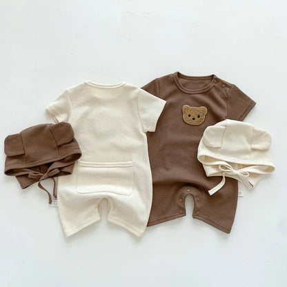Niedlicher Baby-Jumpsuit – Kuscheliger Baumwollanzug mit süßem Bären-Design