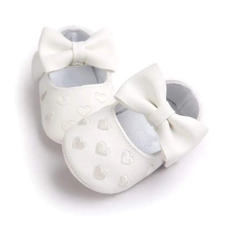 Anti-Rutsch Krabbelschuhe für Babys – Weiche Schuhe mit Schleife für Mädchen
