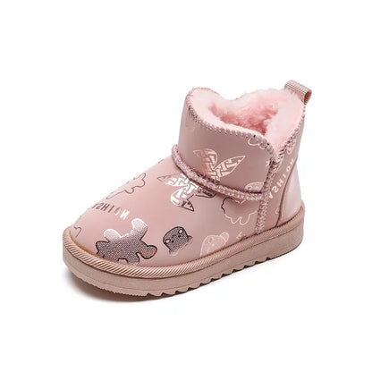 Wasserfeste Kinder-Schneestiefel – Stylischer Fashion-Print für den Winter