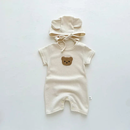 Niedlicher Baby-Jumpsuit – Kuscheliger Baumwollanzug mit süßem Bären-Design