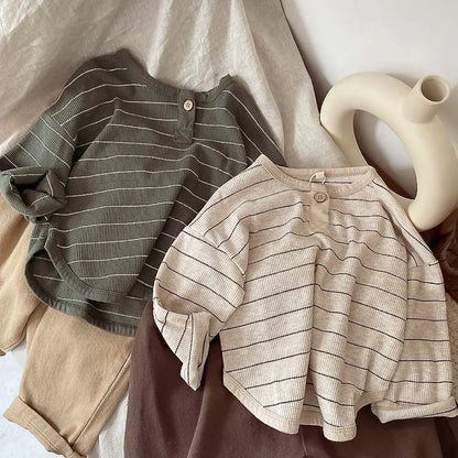 Kuschliges & Luftdurchlässiges Langarm-Shirt – Bequemes Baby- und Kinder-Outfit für entspannte Tage