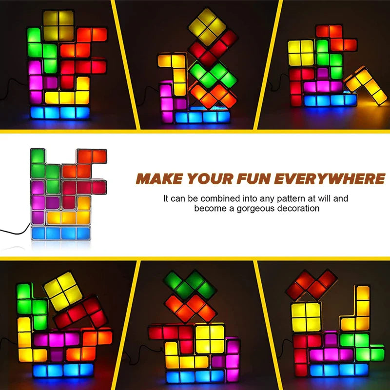 Kreative Tetris-Lampe – Modulare Leuchtblöcke für dein Zuhause