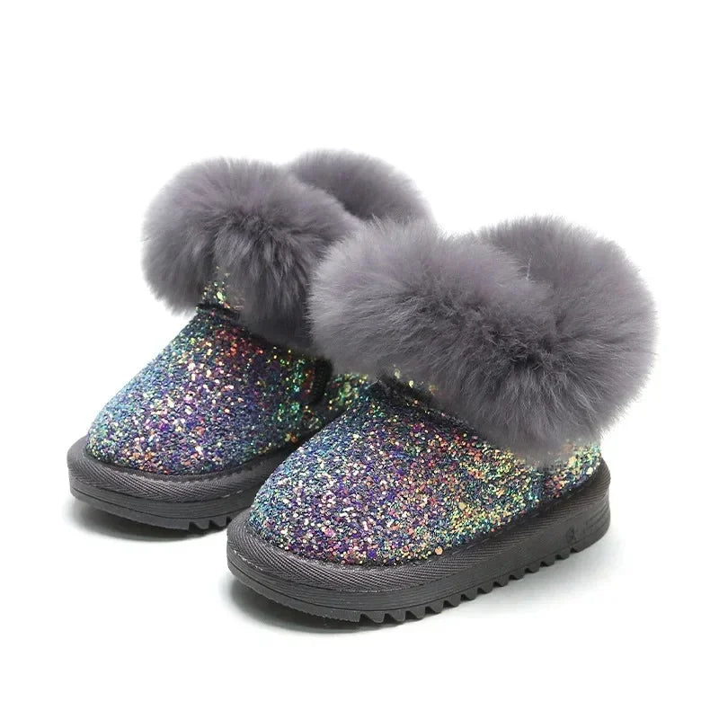 Kuschelige Glitzer-Winterstiefel für Kinder – Warme und Stylische Begleiter