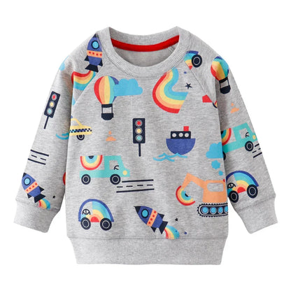 Faszinierende Dino-Drucke – Kuscheliger Kinderpullover für kalte Tage