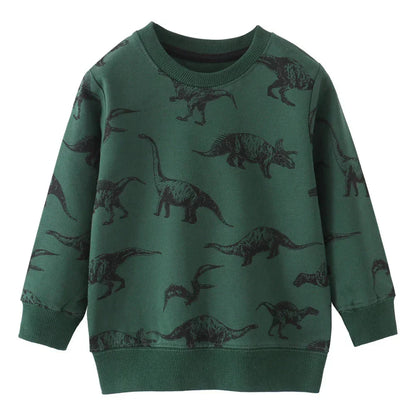 Faszinierende Dino-Drucke – Kuscheliger Kinderpullover für kalte Tage