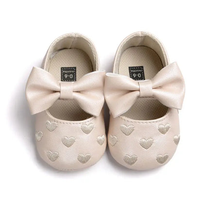 Anti-Rutsch Krabbelschuhe für Babys – Weiche Schuhe mit Schleife für Mädchen