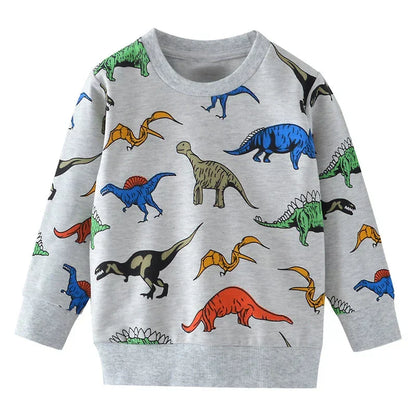 Faszinierende Dino-Drucke – Kuscheliger Kinderpullover für kalte Tage