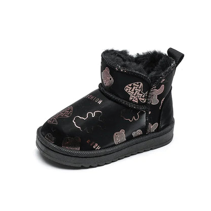 Wasserfeste Kinder-Schneestiefel – Stylischer Fashion-Print für den Winter