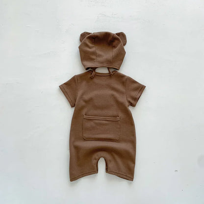Niedlicher Baby-Jumpsuit – Kuscheliger Baumwollanzug mit süßem Bären-Design