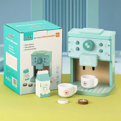 Holz Kaffeemaschine für Kinder – Espresso-Spielset für angehende Baristas