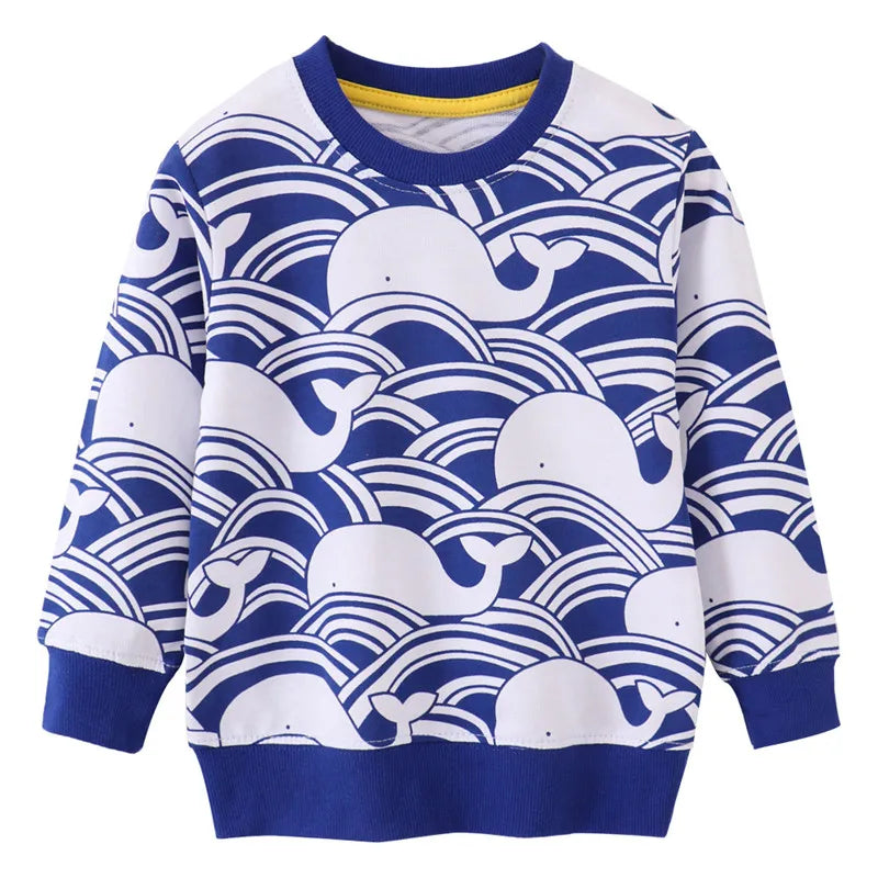 Kuscheliger Herbst-Sweater – Kinder-Pullover mit süßem Wal-Muster